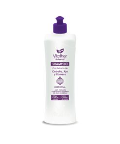 Cebolla Ajo y Romero Shampoo Vitalher 650mL