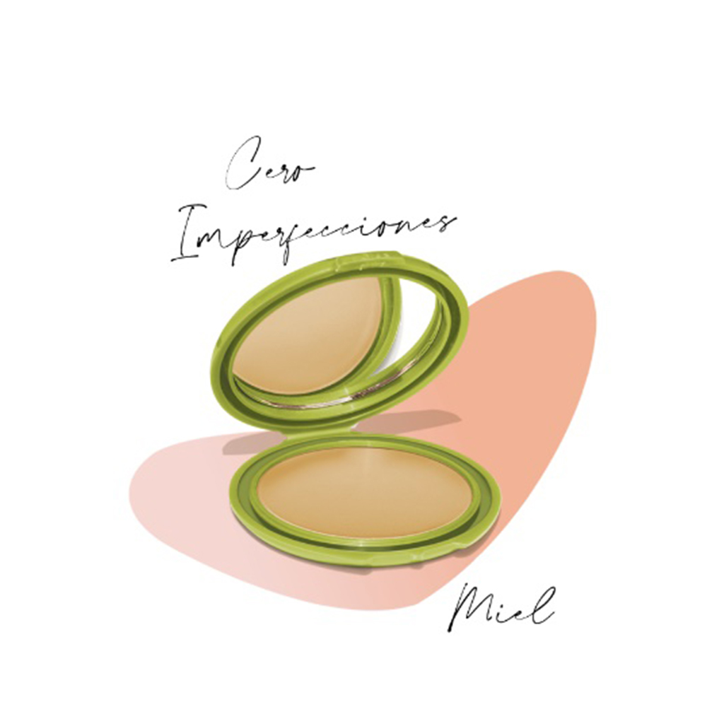 Polvo Compacto Control Imperfecciones Color Miel Kaloe